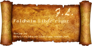 Feldheim Libériusz névjegykártya